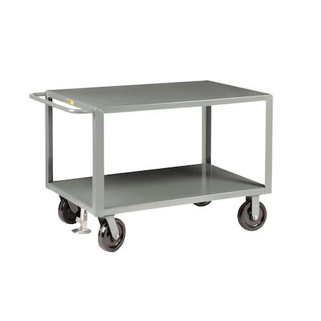 Little Giant Utility Cart, Steel, 5000 lb Load Capacity, 2 Shelves, 53 1/2 in L, 30 in W, 36 in H GH-3048-8PH-FL